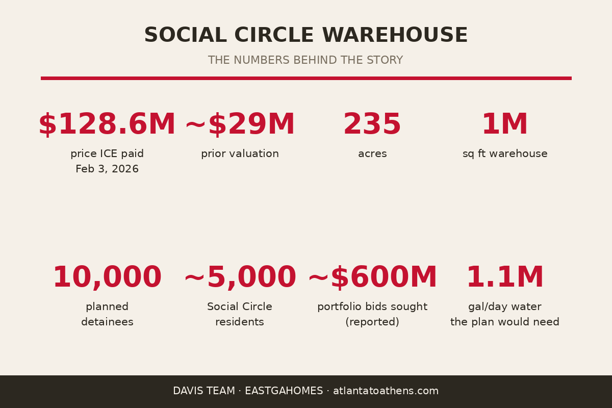 The numbers behind the Social Circle warehouse story